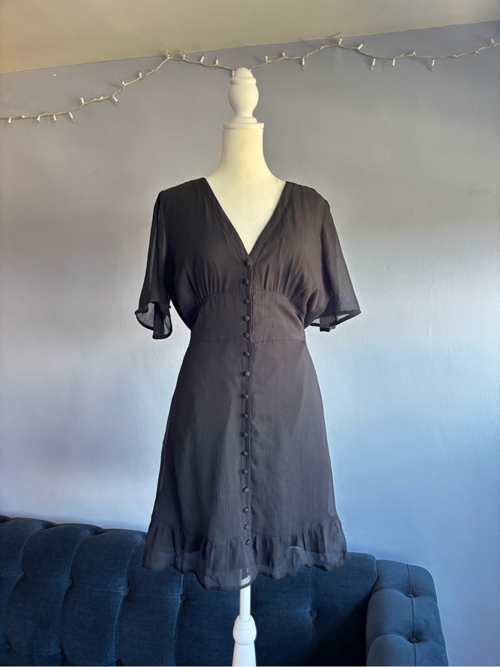 Abercrombie Black Short Sleeve Mini Dress